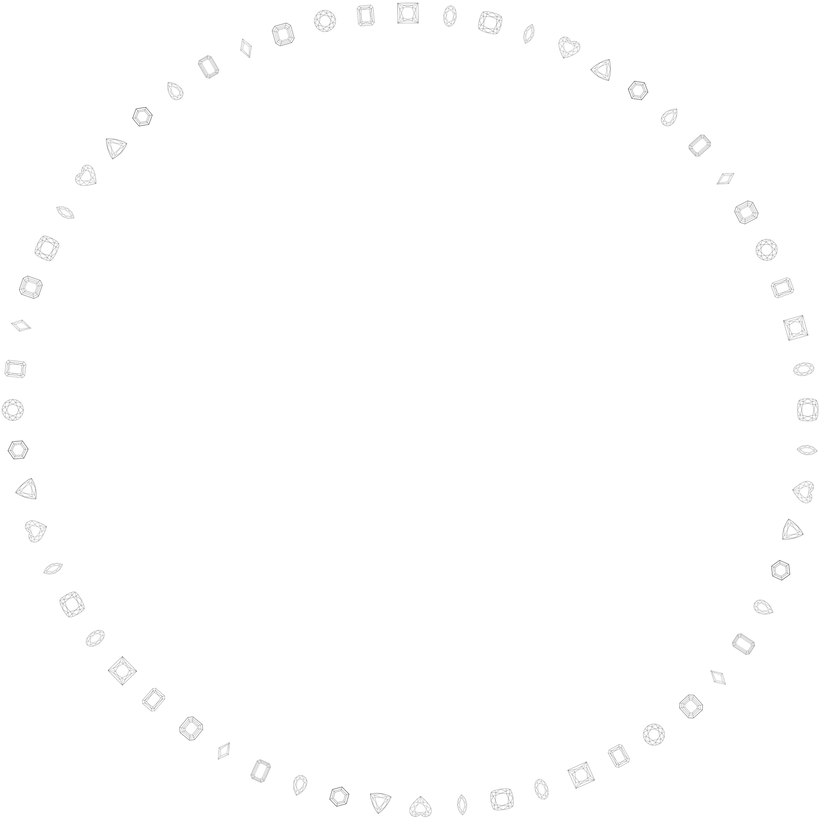 memorial diamond shapes - blueice gems