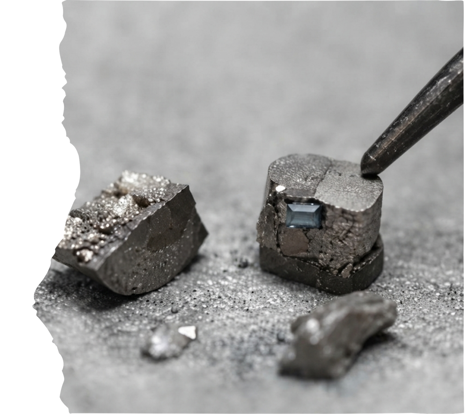 Extracting a Raw Cremation Diamond from Molten Metal