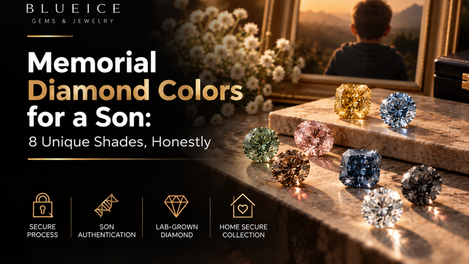 Memorial Diamond Colors for a Son 8 Unique Shades, Honestly