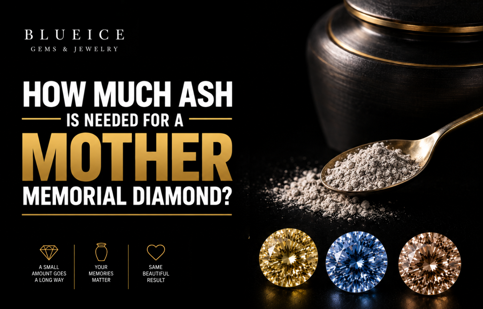 How Much Ash Do You Need for a Mother Memorial Diamond?