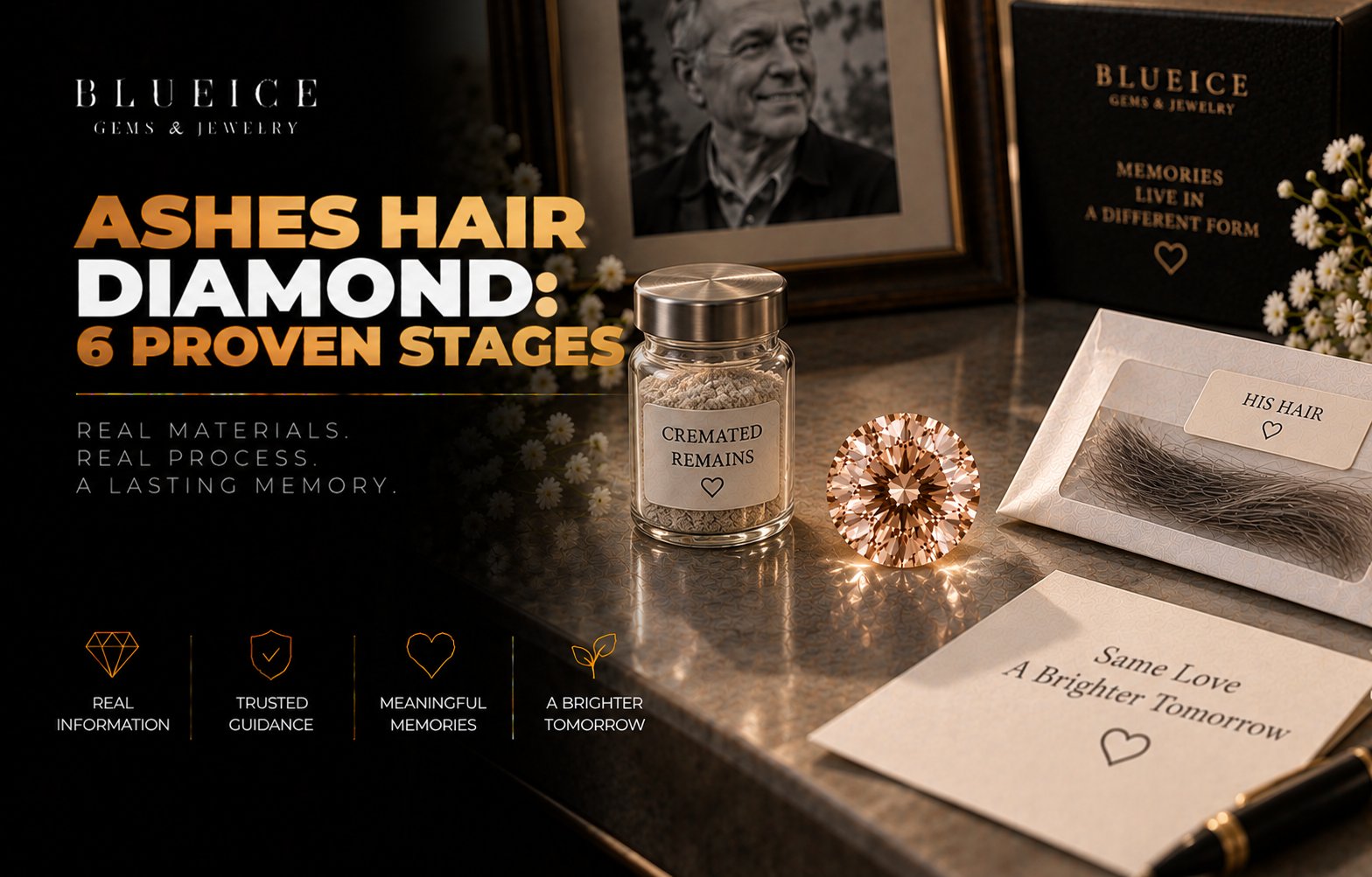 How a Memorial Diamond Is Made From Your Husband’s Ashes and Hair