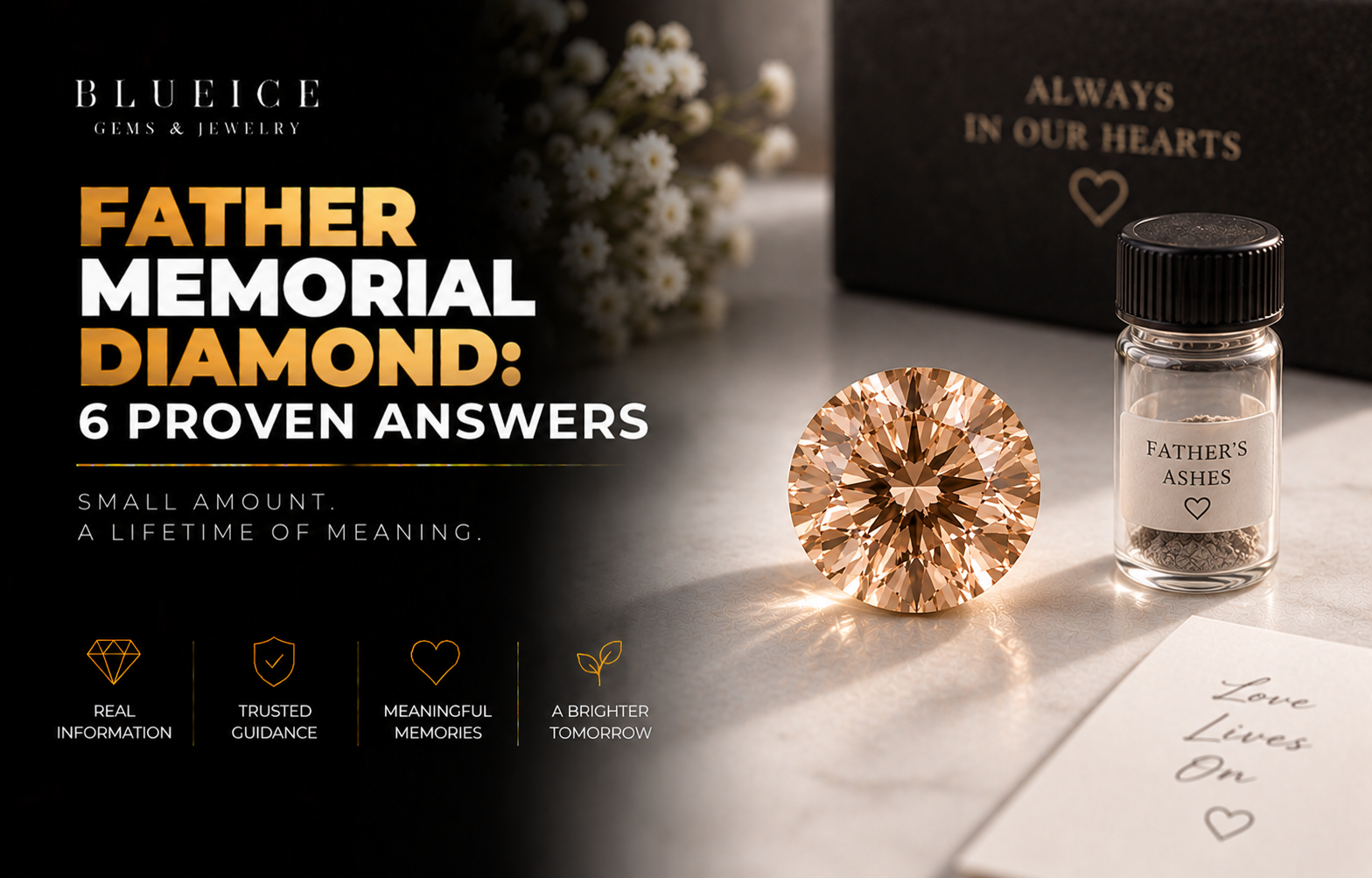 How Much Ash Do You Need for a Father Memorial Diamond?