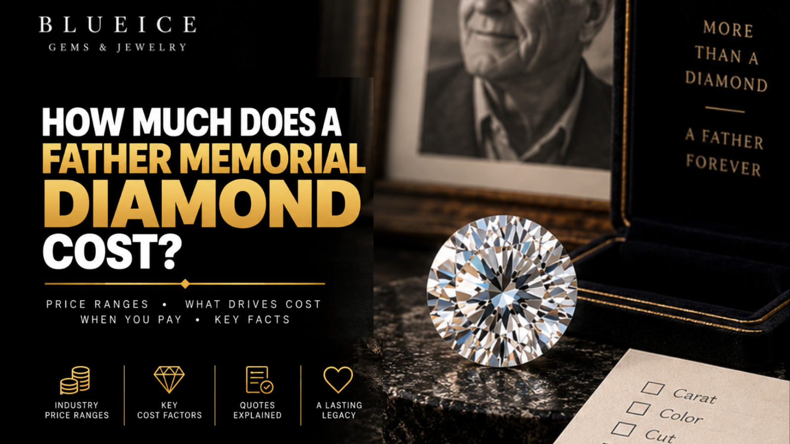 Father memorial diamond cost price ranges and key factors that determine the price