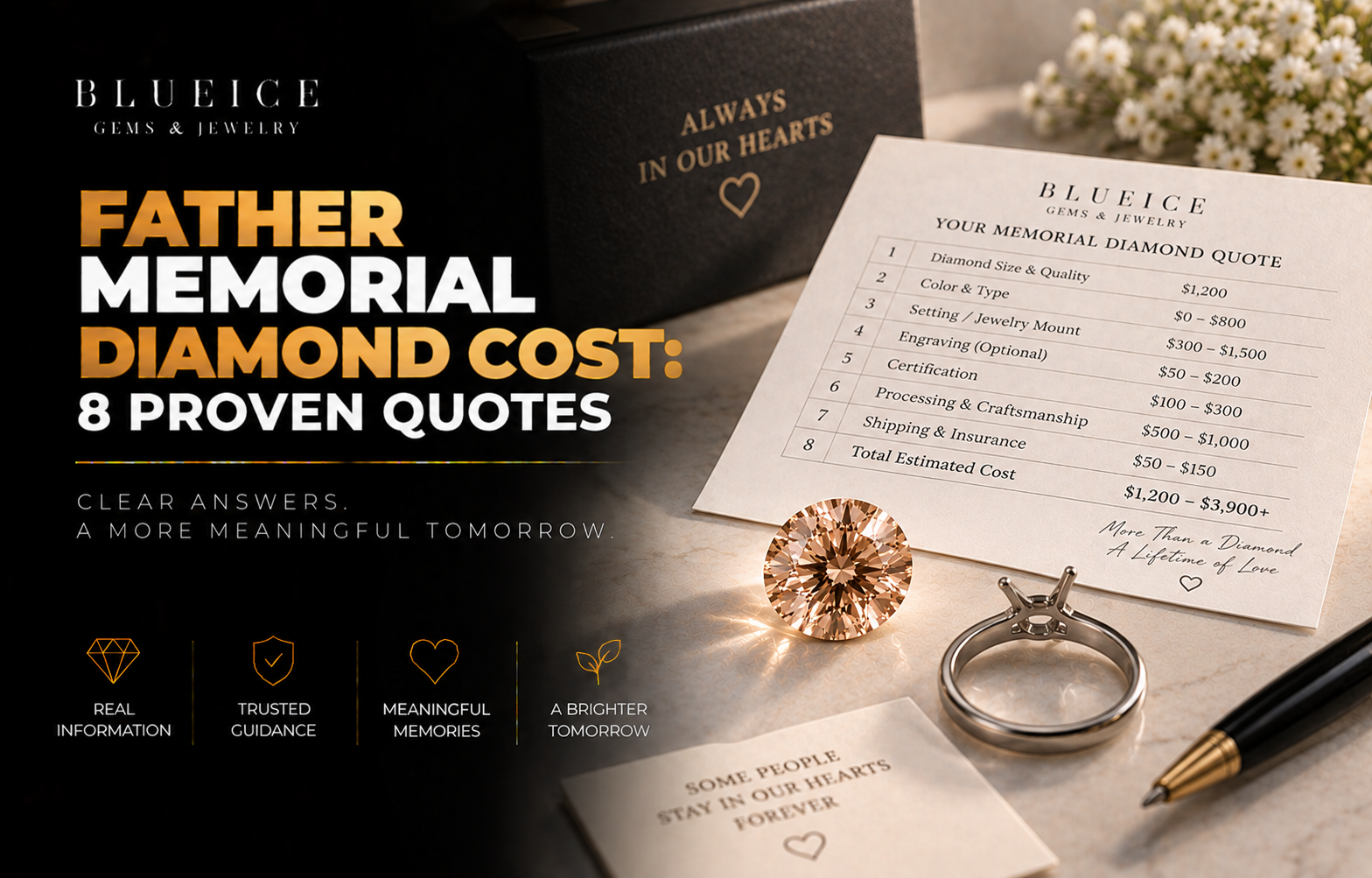 How Much Does a Father Memorial Diamond Cost?