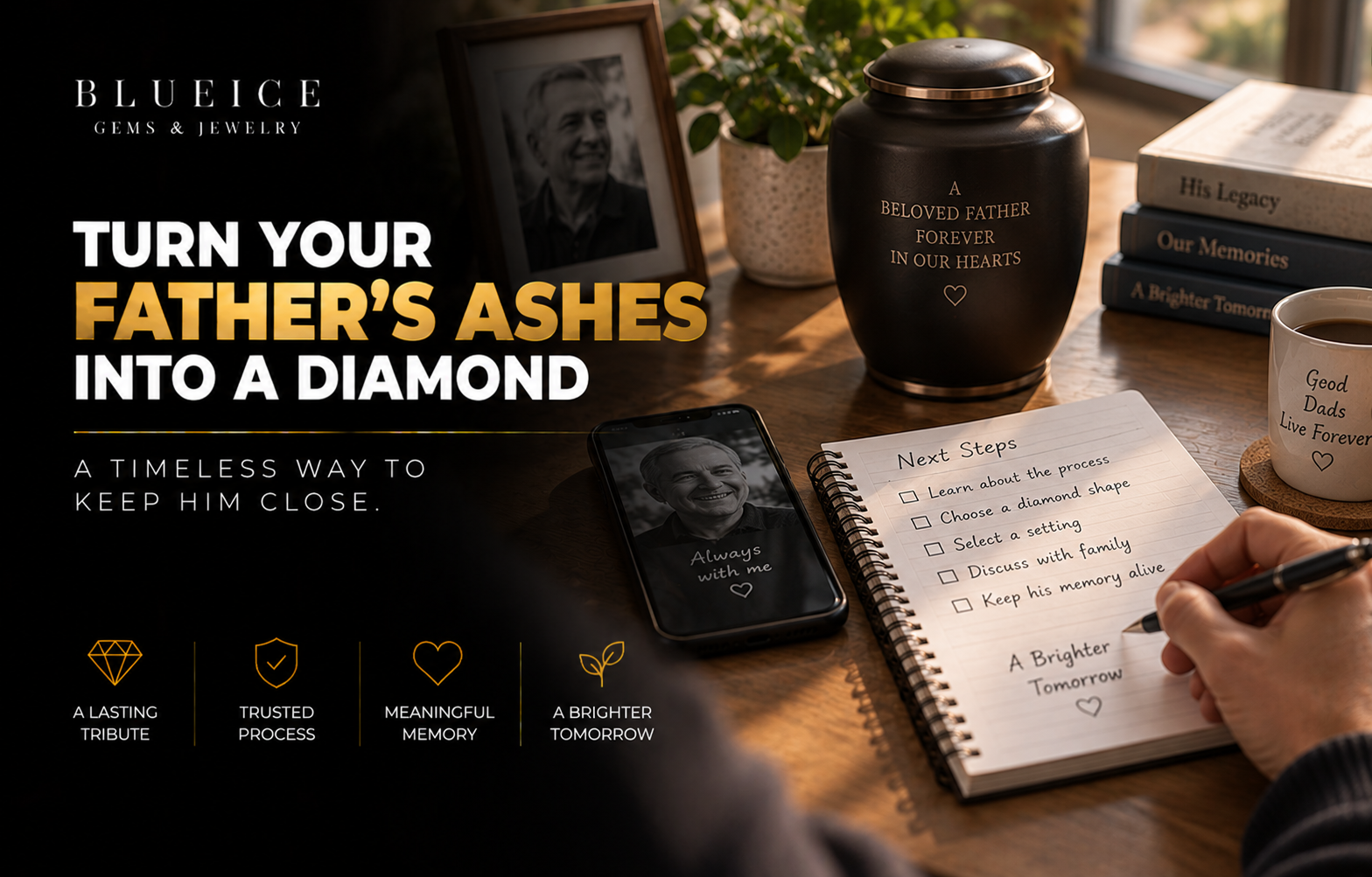 Turn Your Father’s Ashes Into a Diamond: Order of Steps