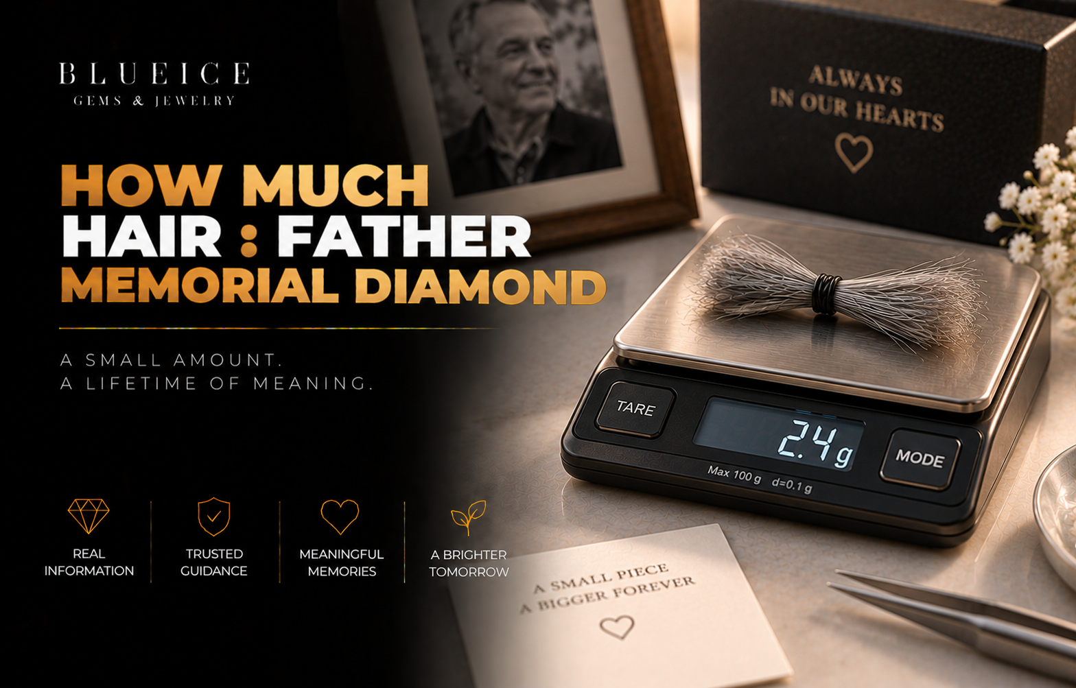 How Much Hair Do You Need for a Father Memorial Diamond?