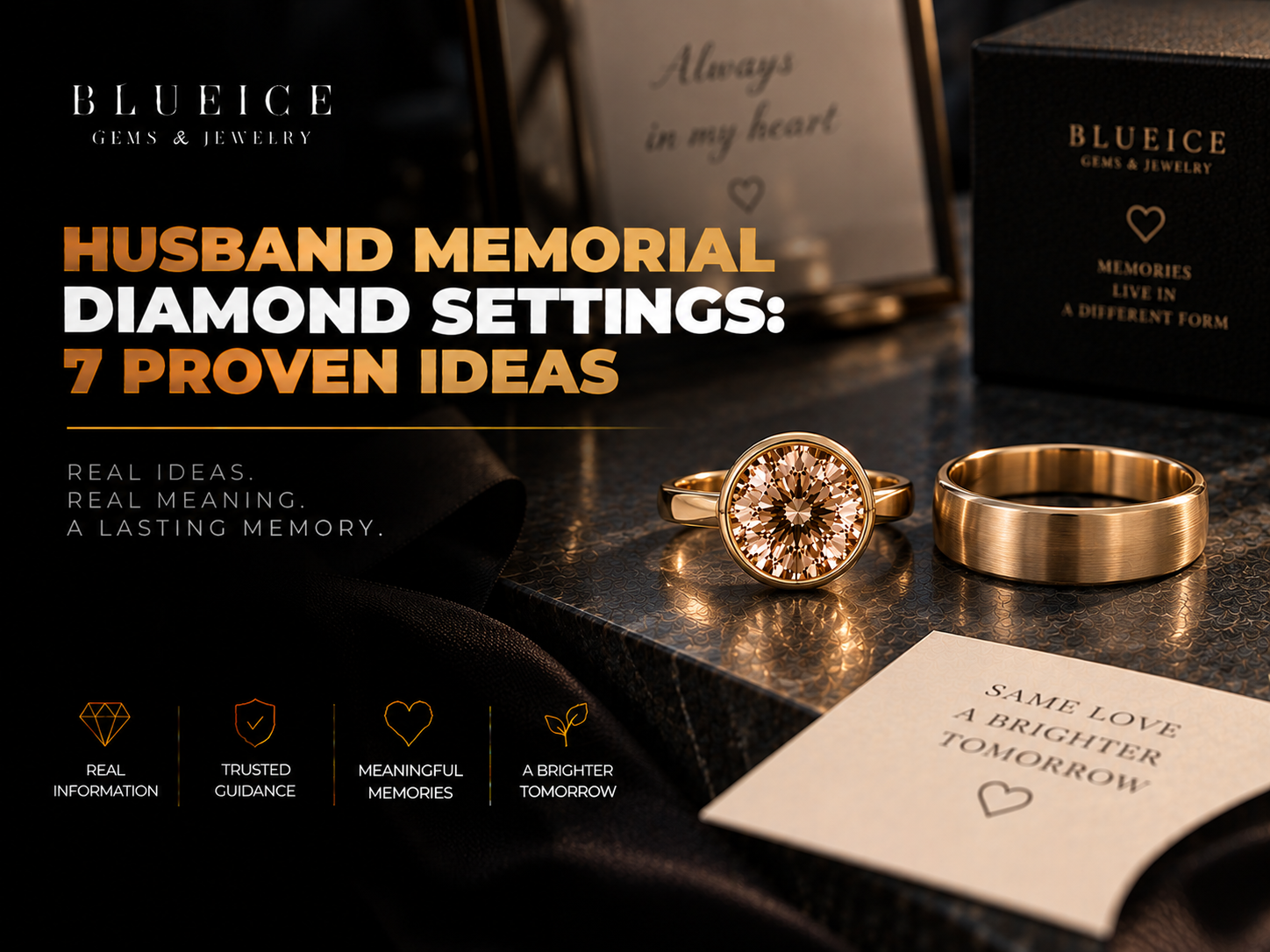 Memorial Diamond Settings and Jewelry Ideas for a Husband