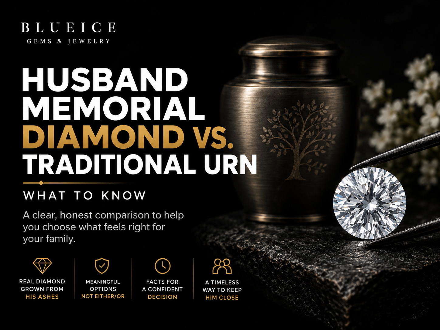 Husband Memorial Diamond vs Traditional Urn: What to Know