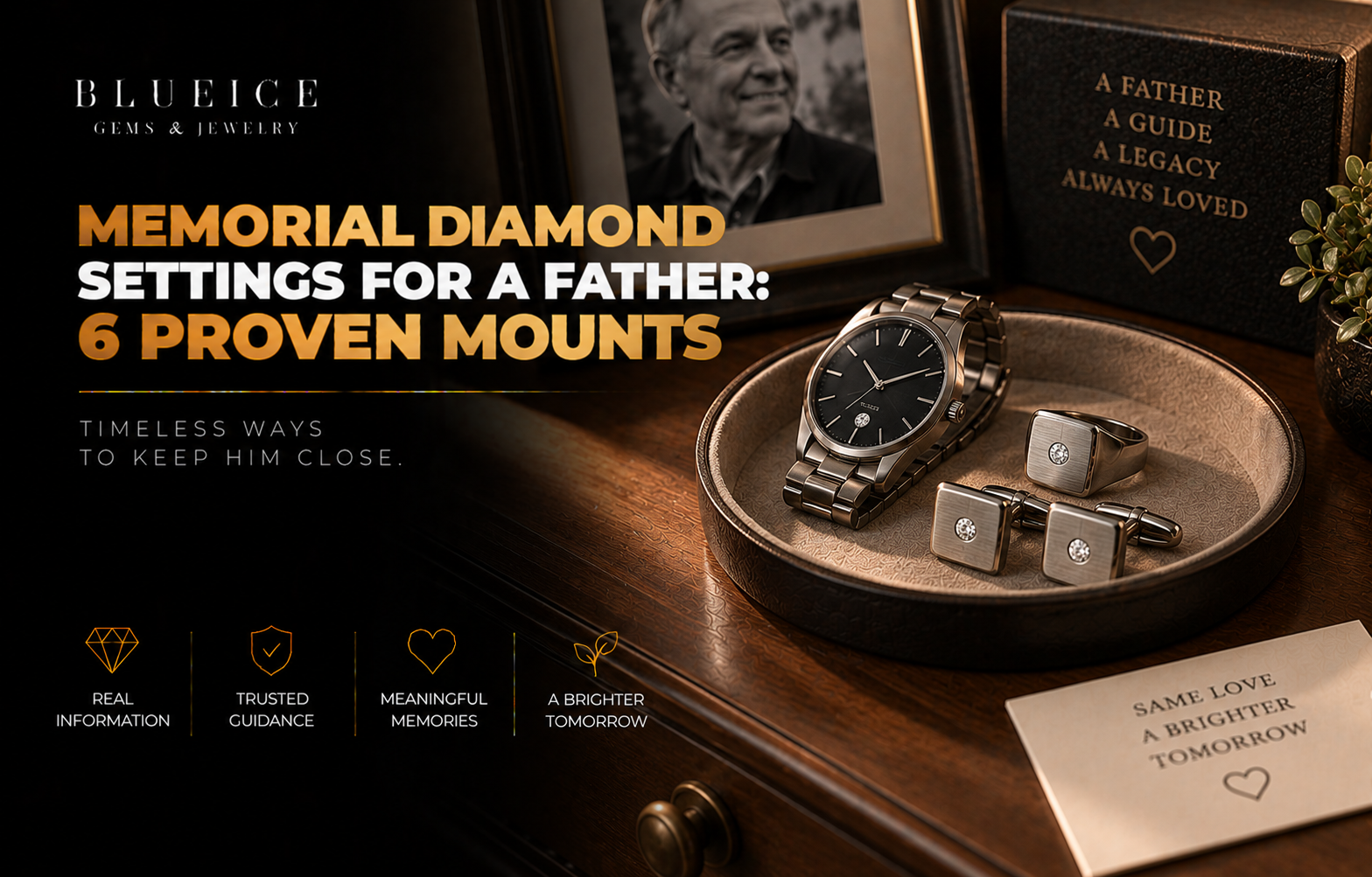 Memorial Diamond Settings and Jewelry Ideas for a Father