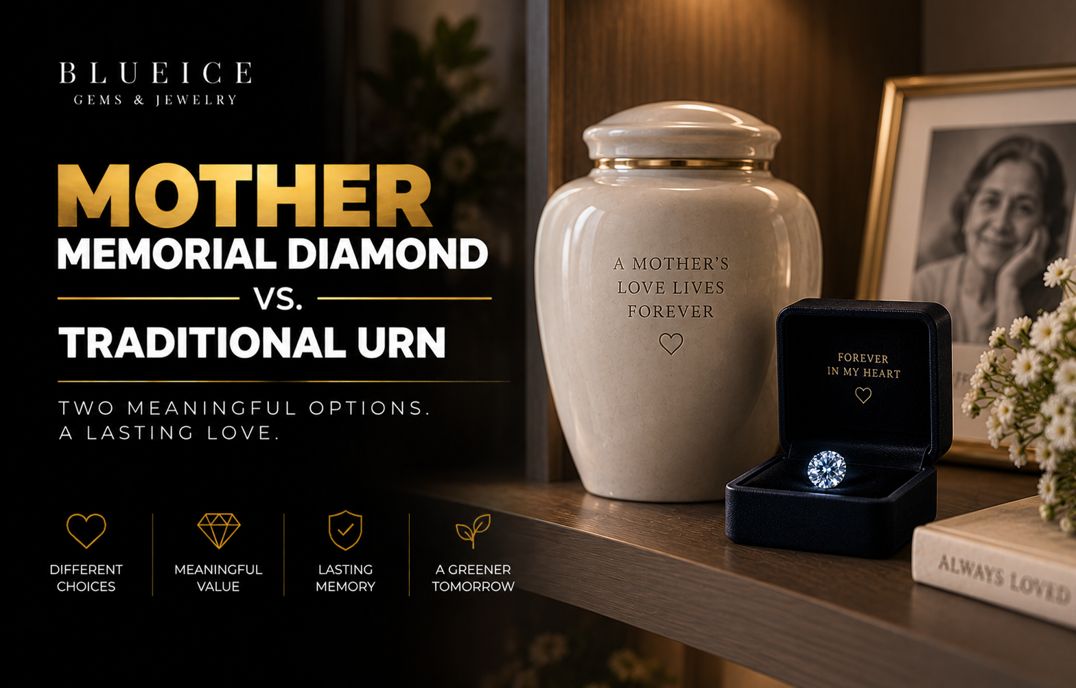 Mother Memorial Diamond vs. Traditional Urn: What to Know
