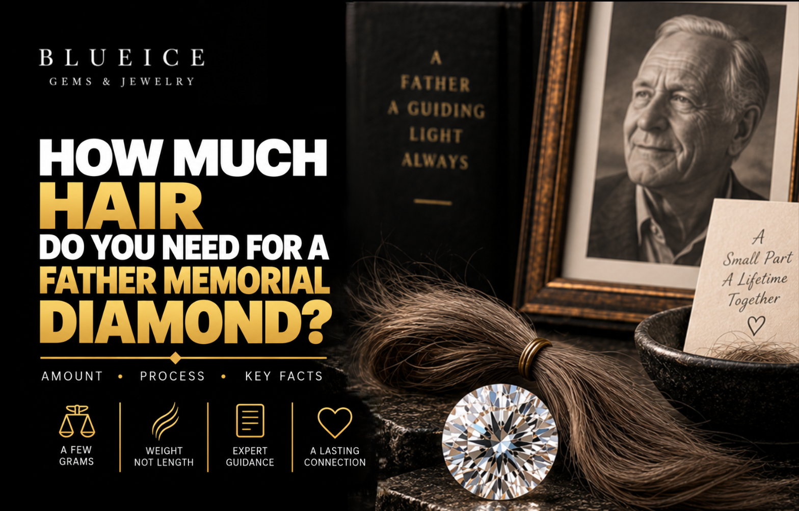How Much Hair Do You Need for a Father Memorial Diamond?
