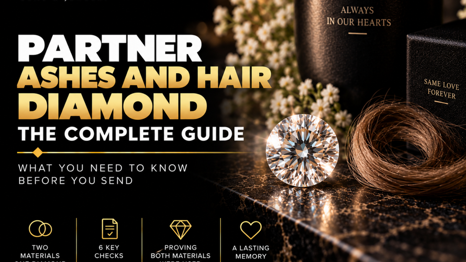 partner ashes and hair dimond