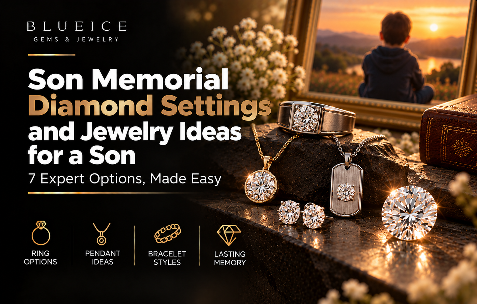 Memorial Diamond Settings and Jewelry Ideas for a Son