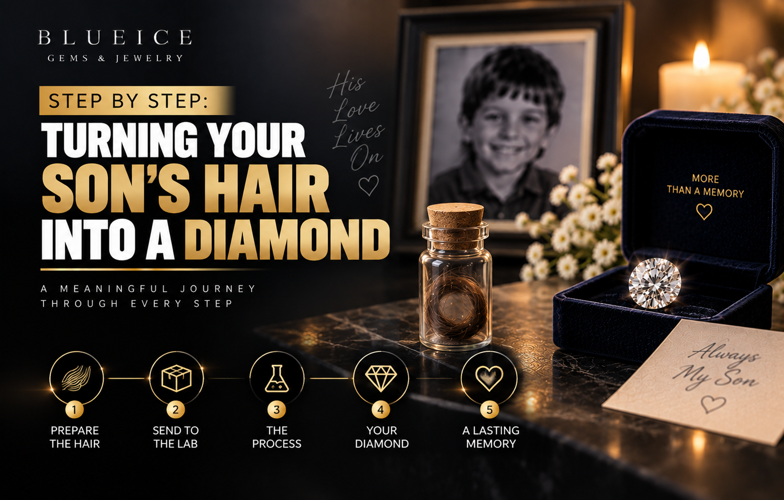 Step by Step: Turning Your Son’s Hair Into a Diamond