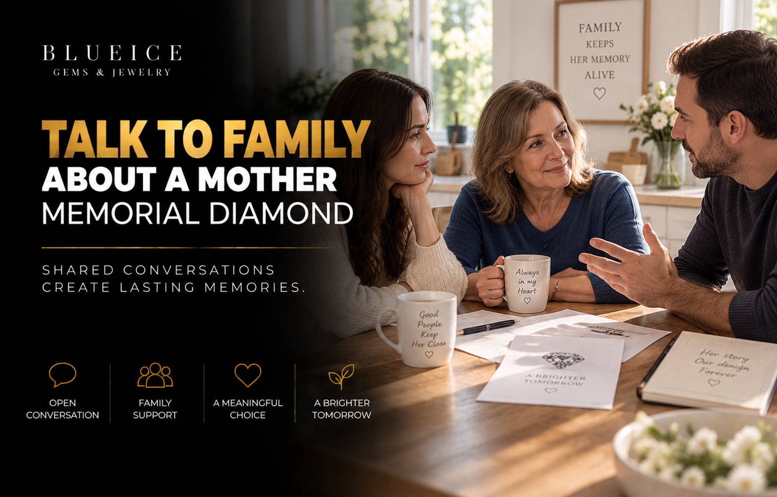 How to Talk to Family About a Mother Memorial Diamond