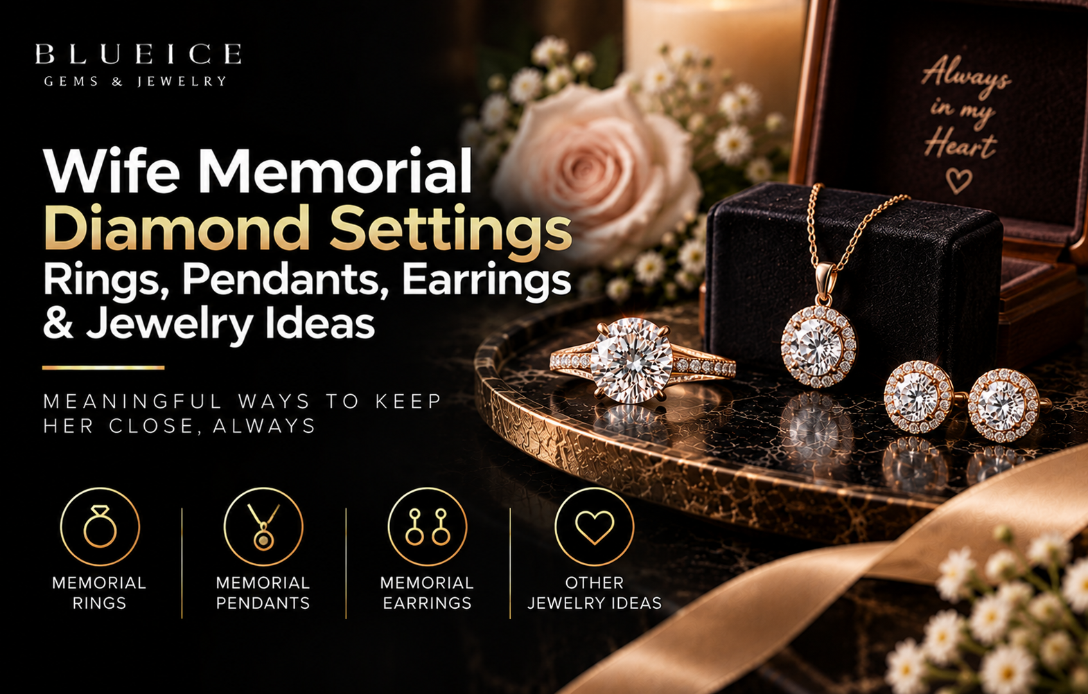 Memorial Diamond Settings and Jewelry Ideas for a Wife