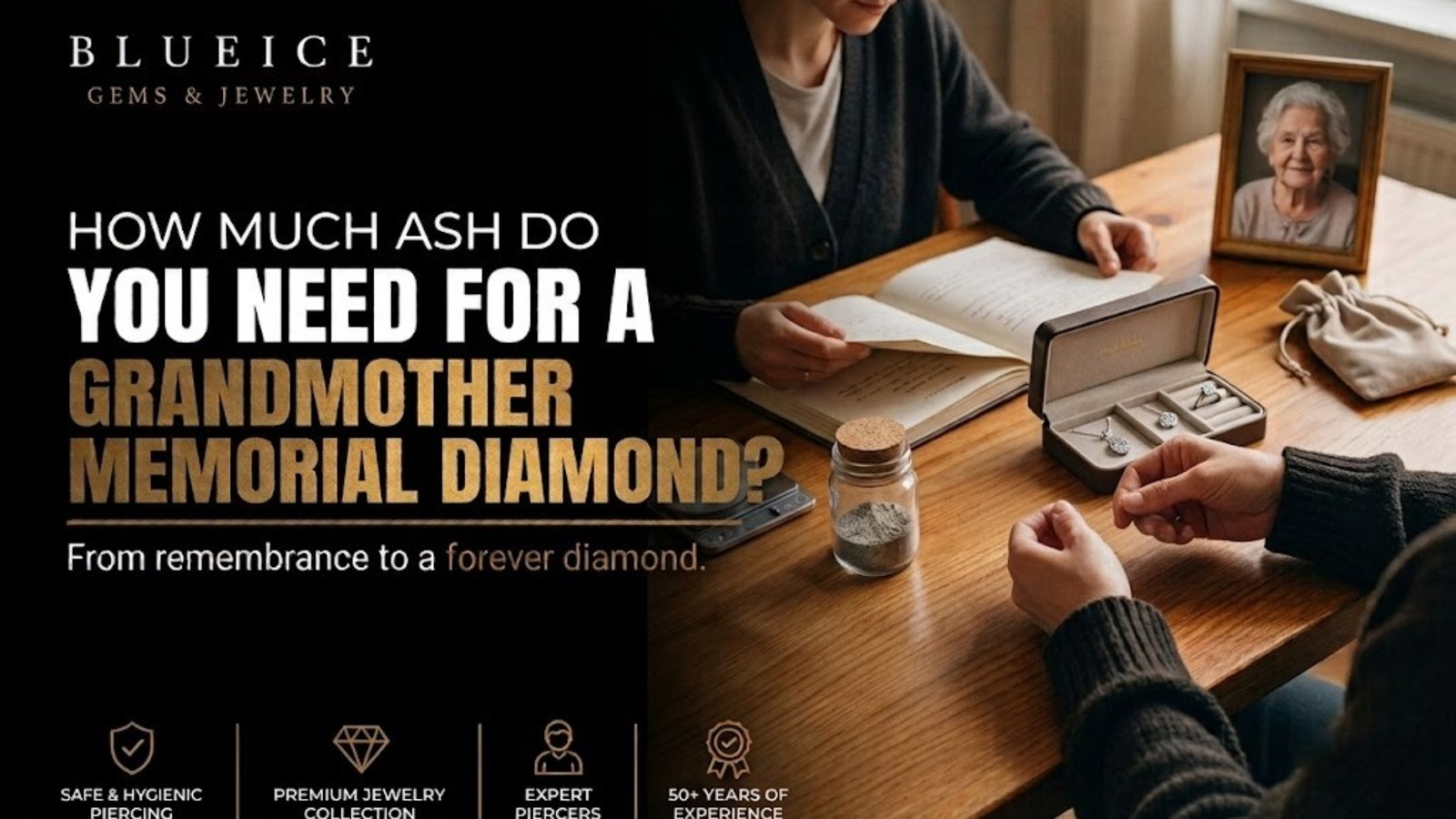 How Much Ash Do You Need for a Grandmother Memorial Diamond