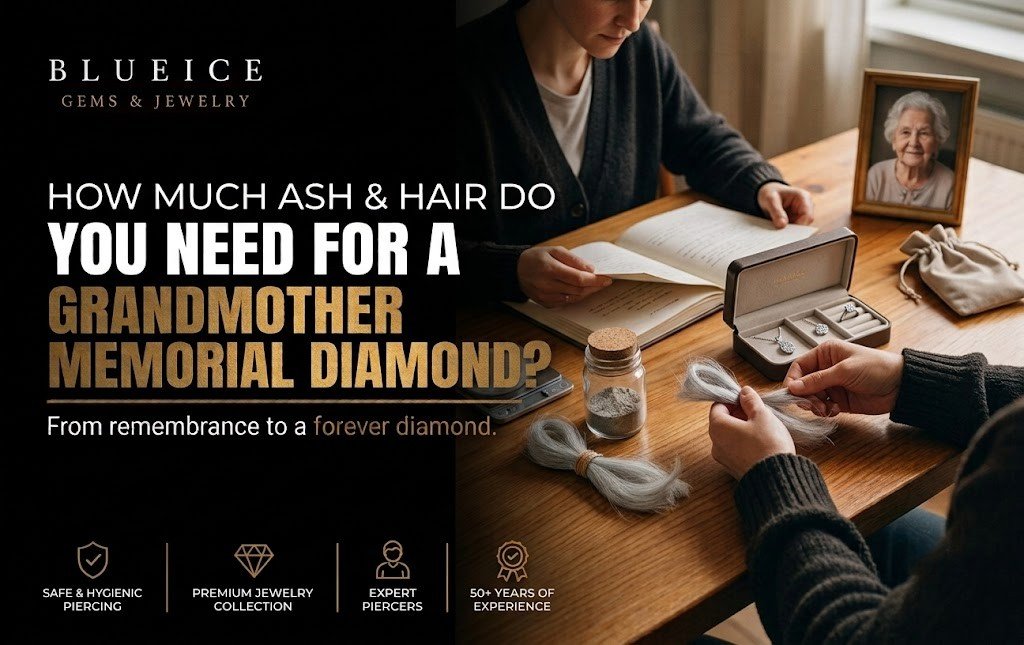 How Much Ash and Hair Do You Need for a Grandmother Memorial Diamond?
