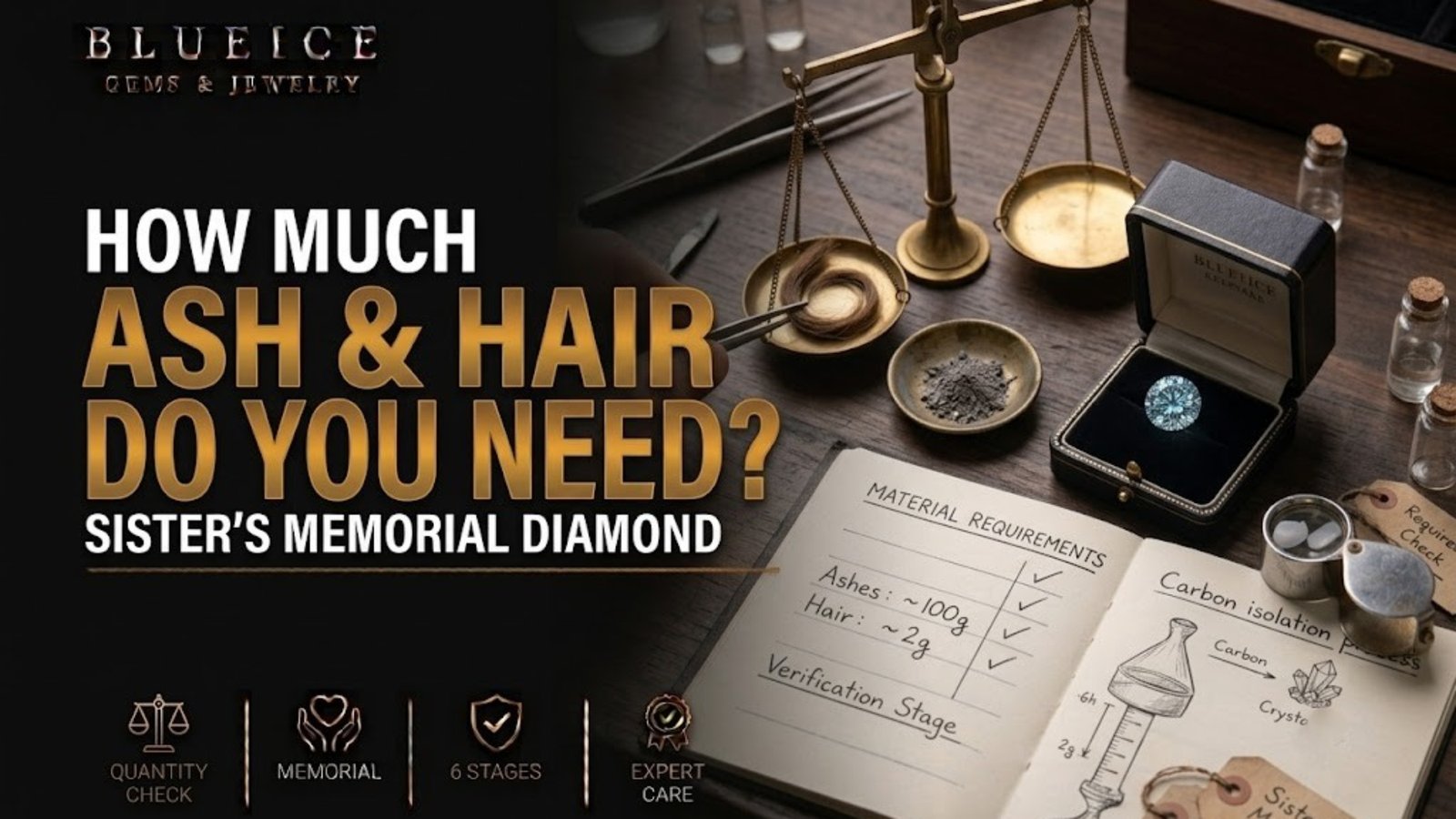 How Much Ash and Hair Do You Need for a Sister Memorial Diamond