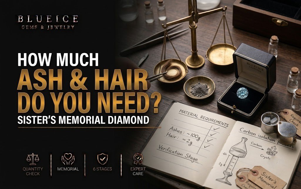 How Much Ash and Hair Do You Need for a Sister Memorial Diamond?