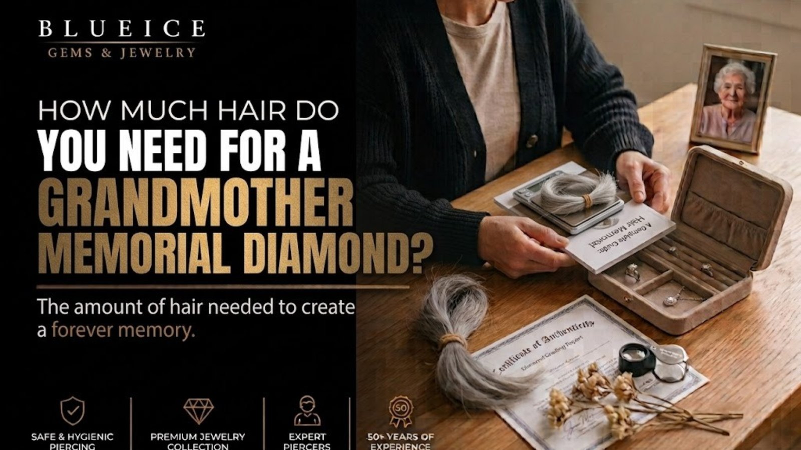 How Much Hair Do You Need for a Grandmother Memorial Diamond