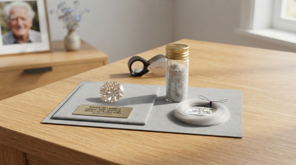 grandfather ashes hair diamond