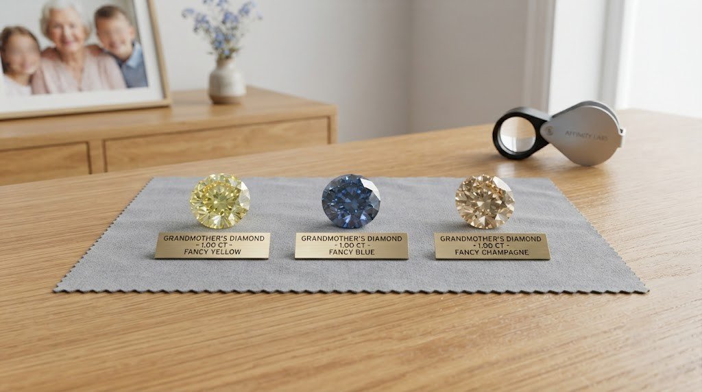 grandmother ashes diamond color