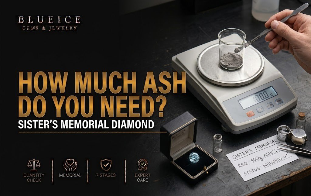 How Much Ash Do You Need for a Sister Memorial Diamond?