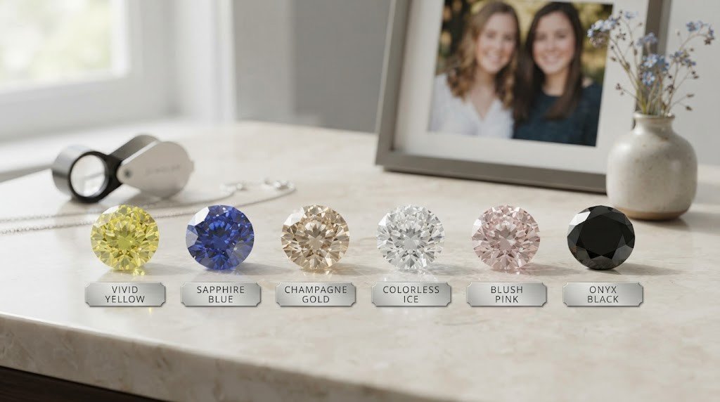 memorial diamond colors for a sister
